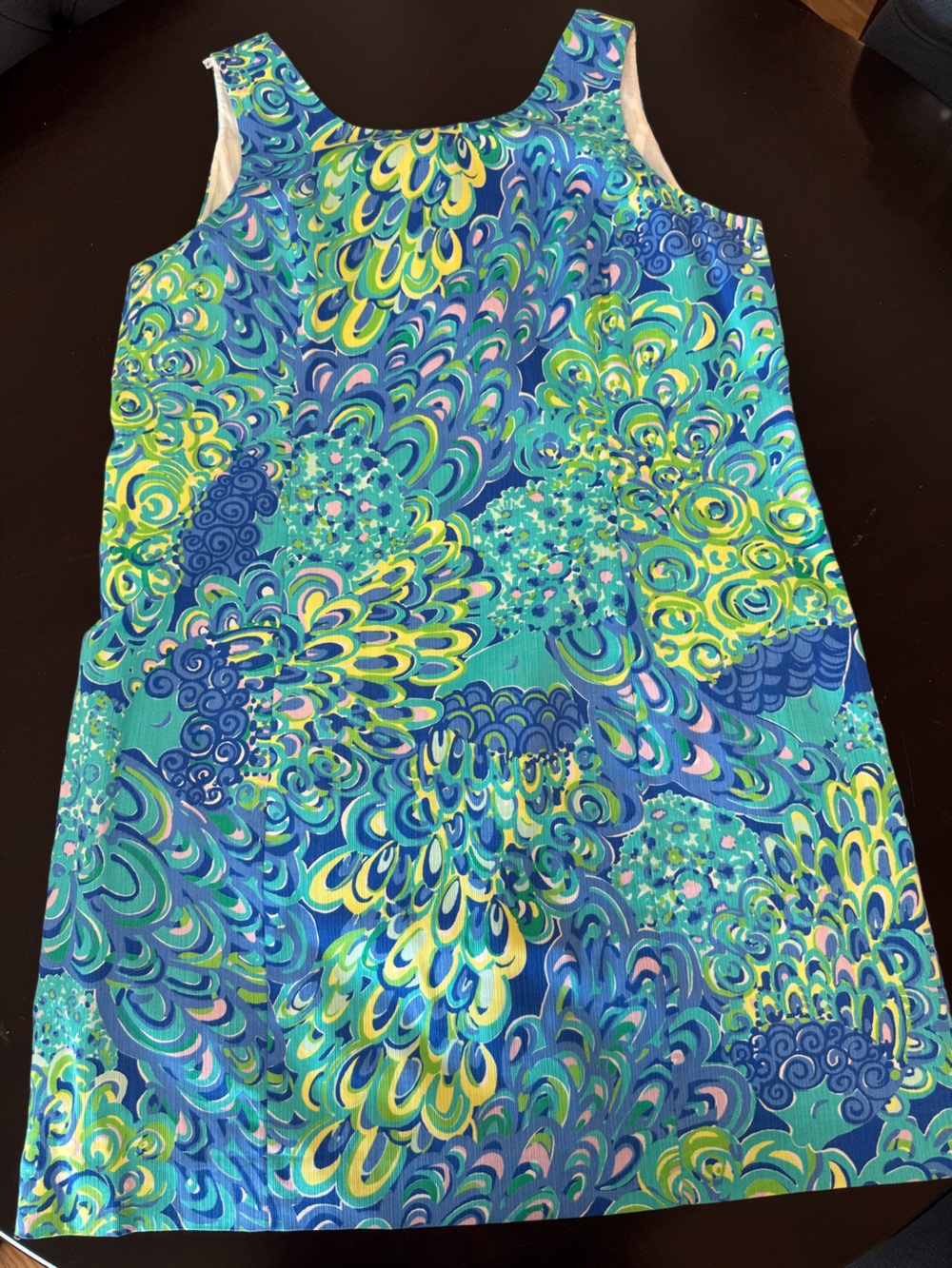 Lilly Pulitzer Women’s Dress — Blue, Teal & Yellow Abstract Print